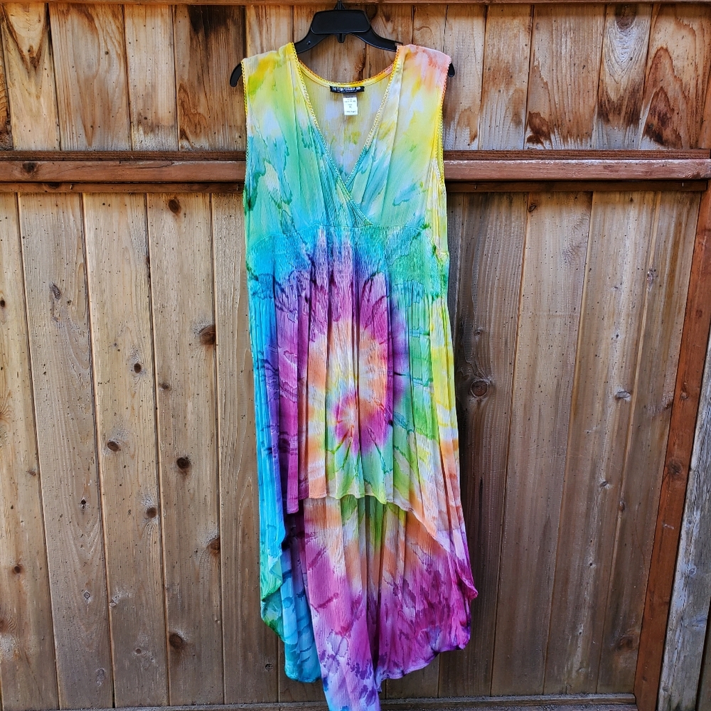 Pyramid Collection Dress Tyedye Size Xl